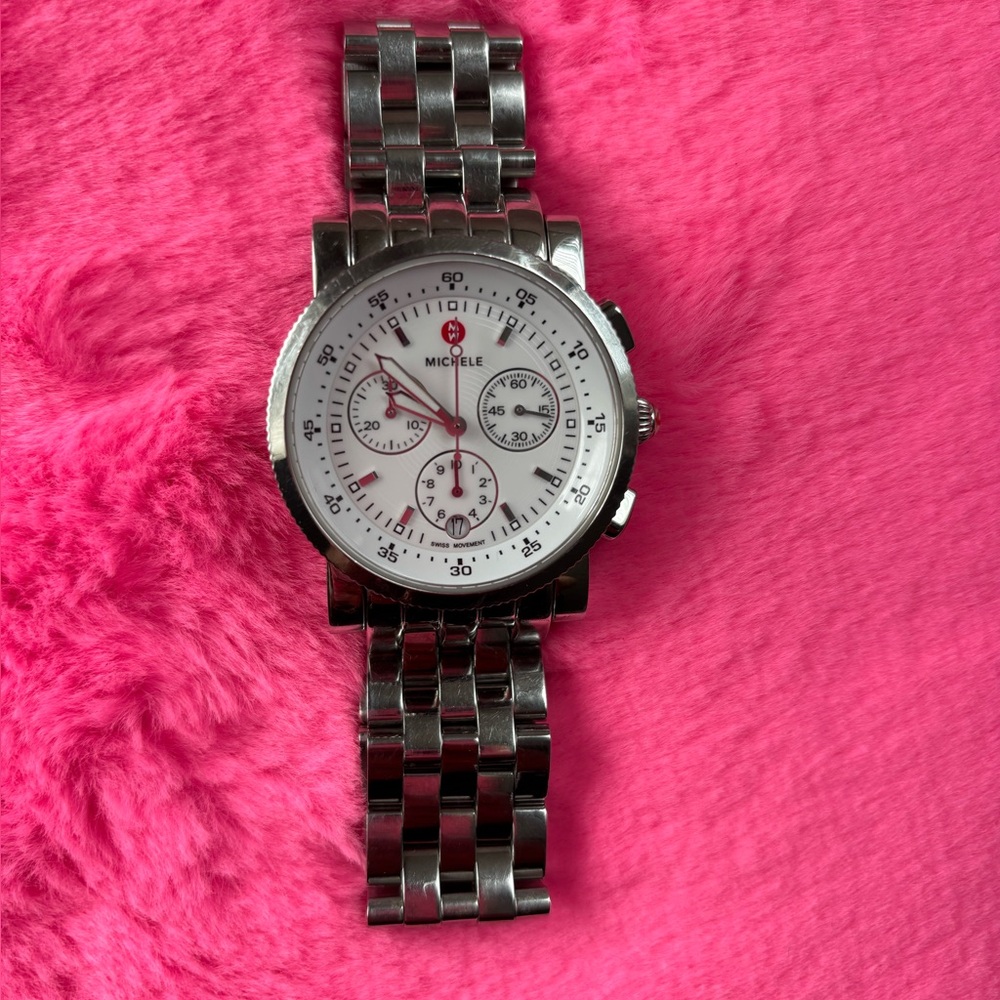 Michele Silver Chronograph Timepiece